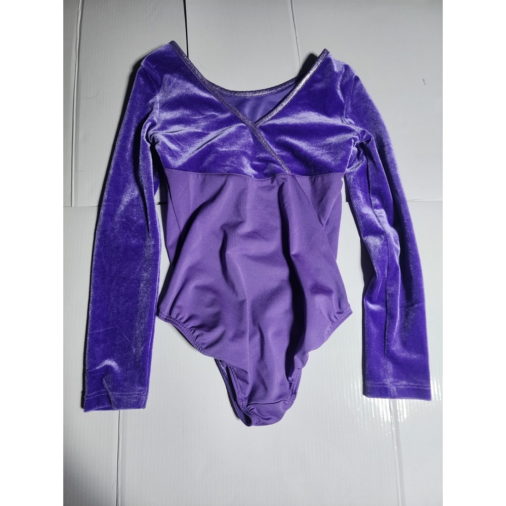 Danskin Now Girls' Gymnastics Leotard – Purple Velvet, Size 6-6X